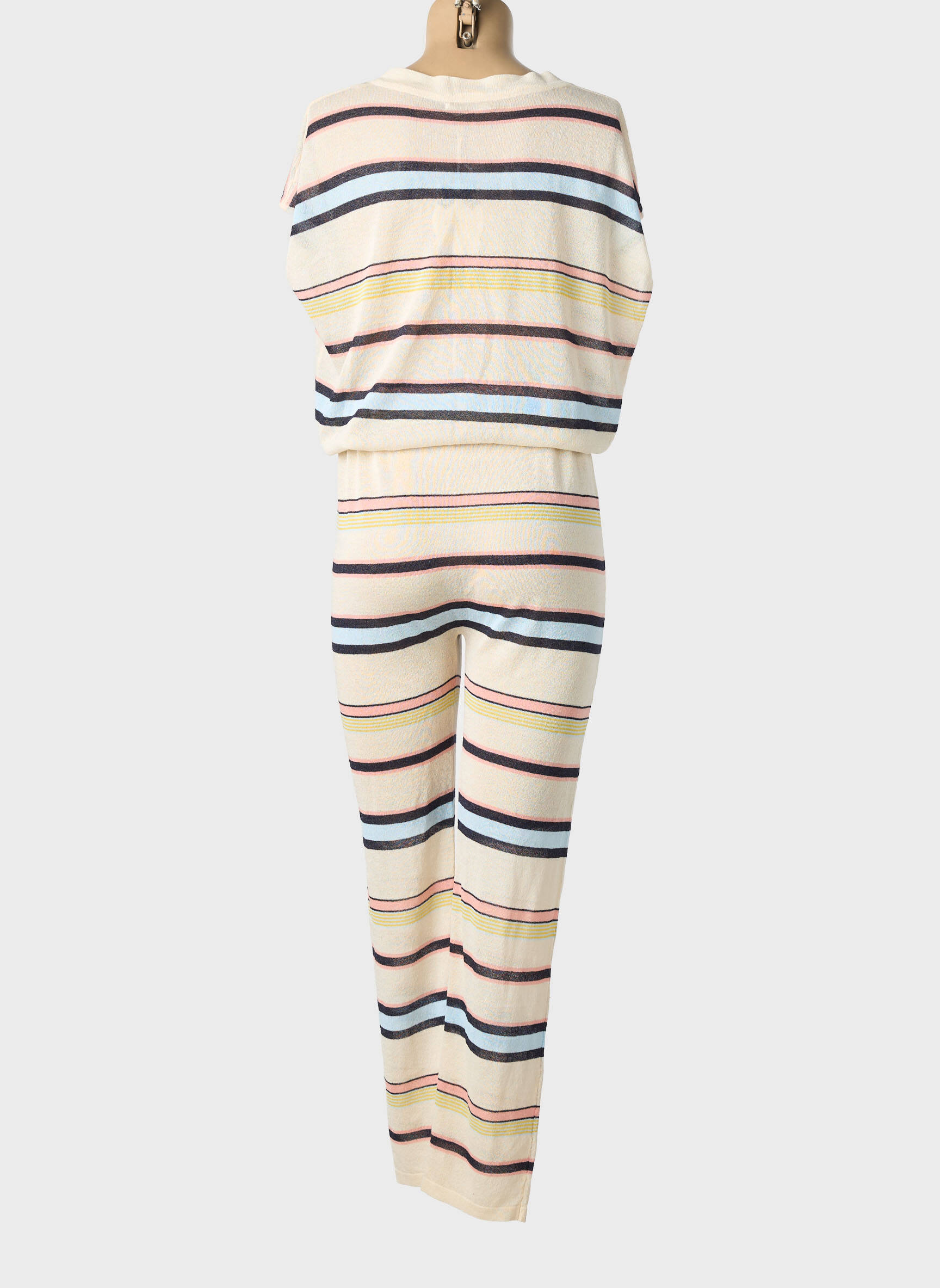 Combi-pantalon manches courtes manches courtes beige V.CODE femme