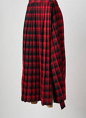 Jupe mi-longue taille normale rouge GARCONNE femme