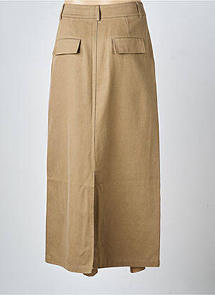 Jupe longue taille normale beige FEELHOO femme
