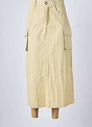 Jupe longue coupe droite beige DAPHNEA femme