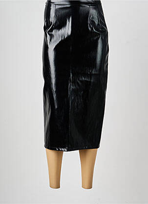 Jupe mi-longue fermeture zip latéral noir GARCONNE femme