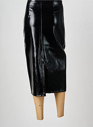 Jupe mi-longue fermeture zip latéral noir GARCONNE femme