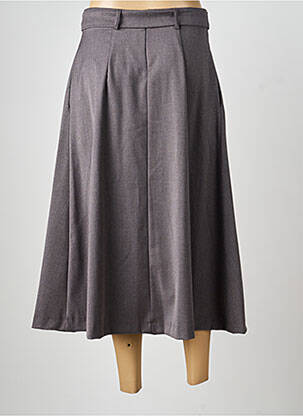 Jupe longue fermeture zippée au dos gris GARCONNE femme
