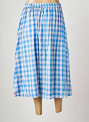 Jupe mi-longue taille normale bleu LUMINE femme