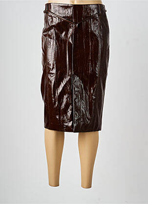 Jupe mi-longue taille normale marron GARCONNE femme