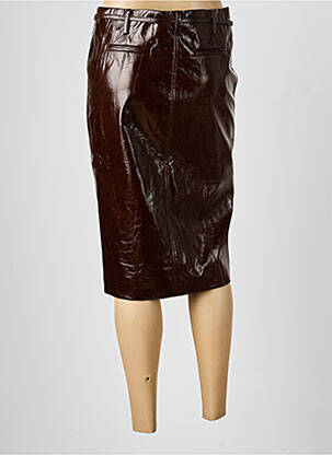 Jupe mi-longue taille normale marron GARCONNE femme