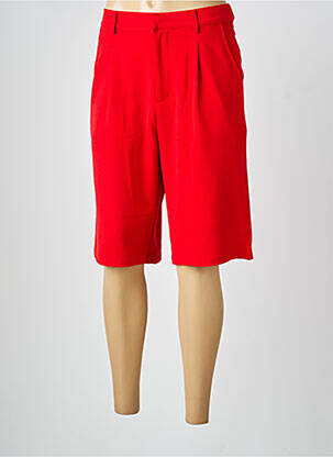 Bermuda taille élastique taille normale rouge DAPHNEA femme