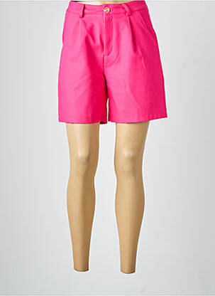 Short fermeture zippée sous rabat boutonné taille normale rose DAPHNEA femme