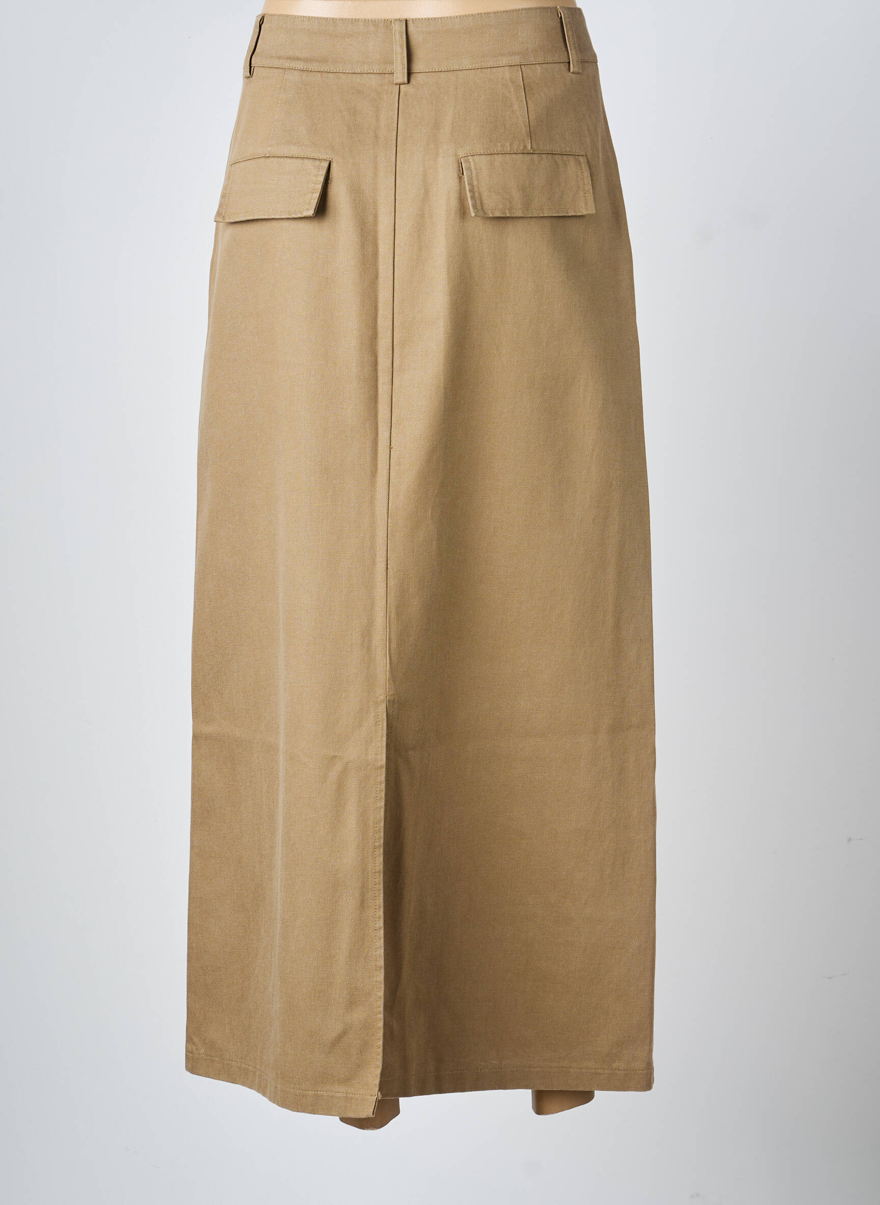 Jupe longue taille normale beige FEELHOO femme