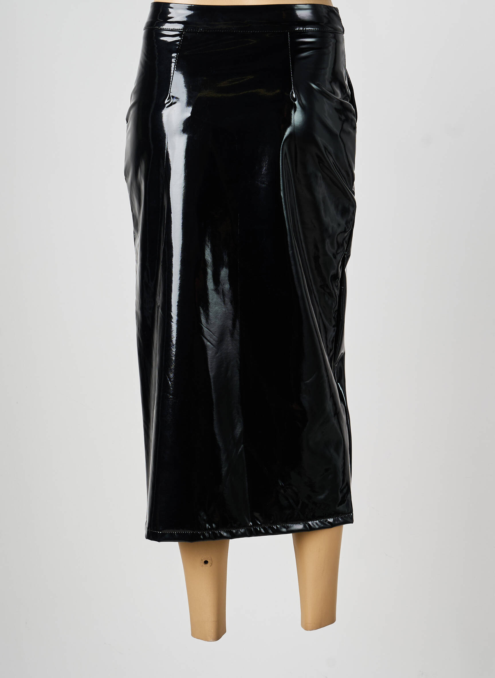 Jupe mi-longue taille normale noir THE CORNER femme