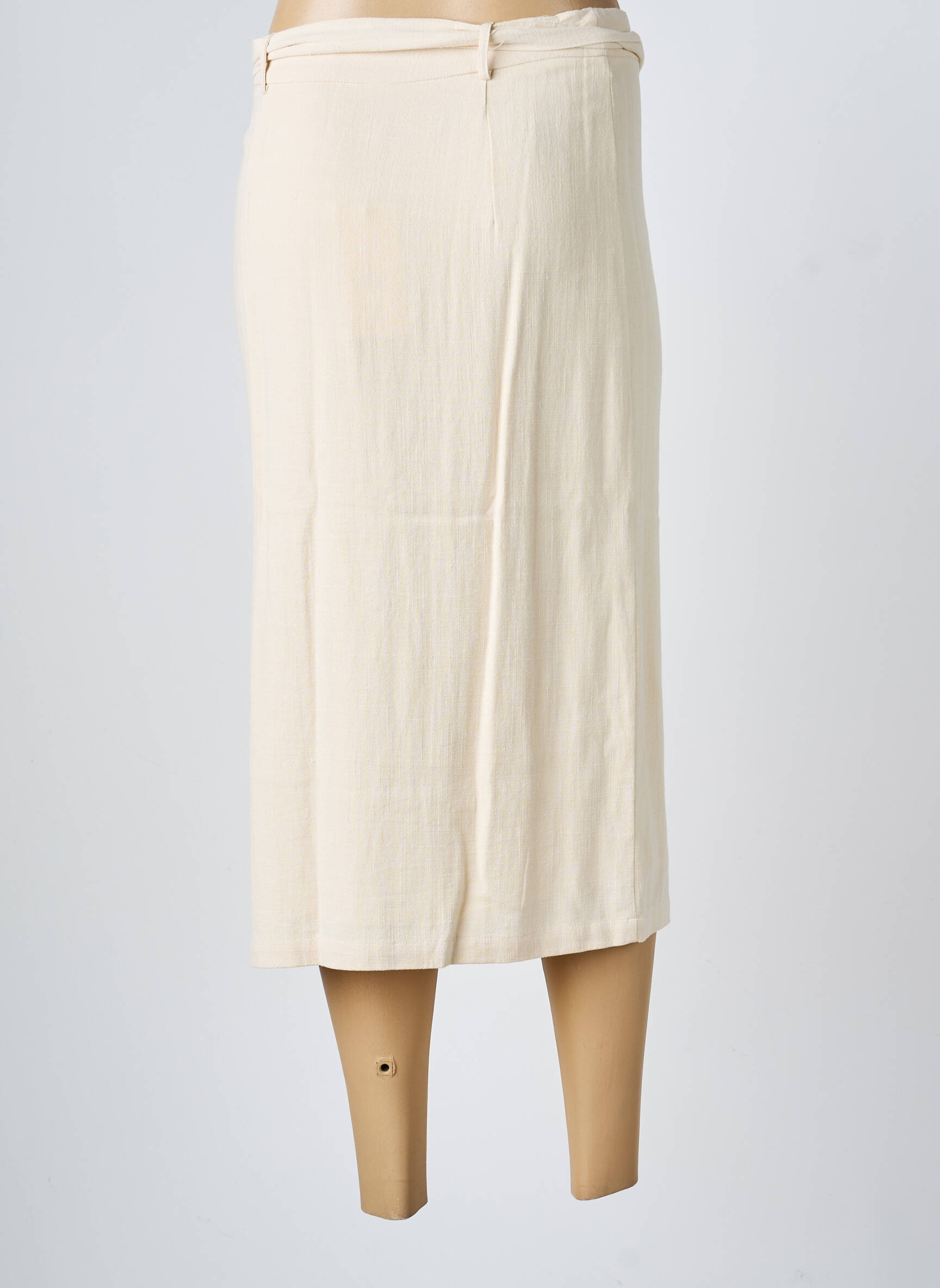 Jupe mi-longue taille normale beige CHARLIOR femme