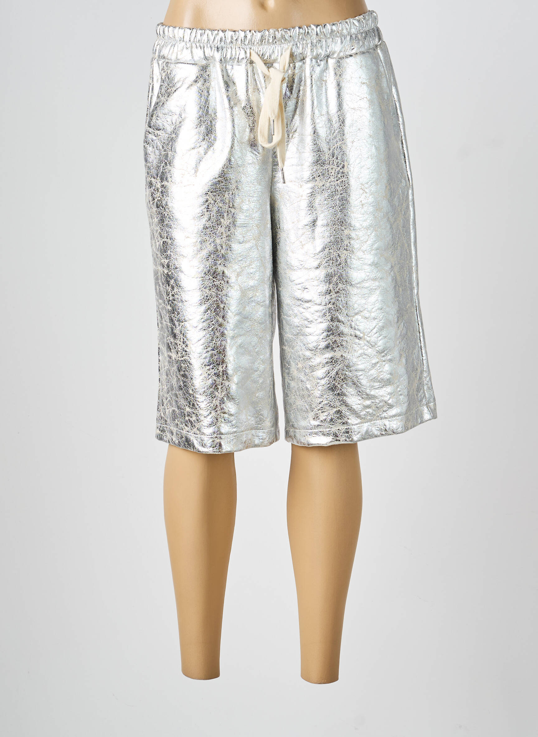 Bermuda taille élastique taille normale argent INTUITION femme