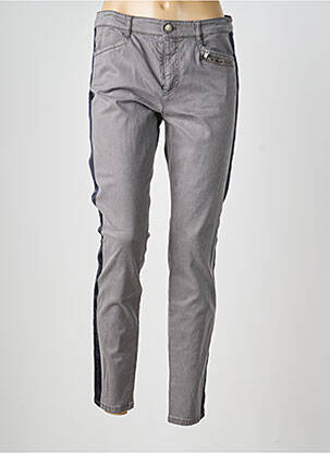 Pantalon slim tissage popeline taille normale gris MARC CAIN femme