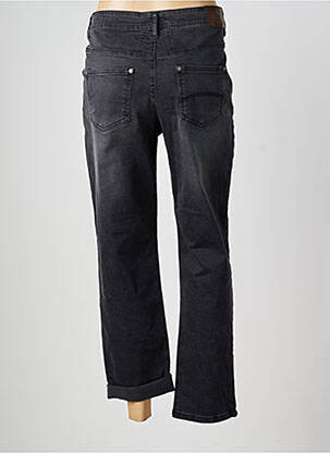 Jeans coupe droite stretch taille normale noir INDIES femme