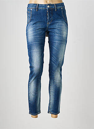 Jeans coupe slim stretch taille normale bleu INDIES femme