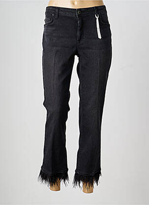 Jeans coupe droite stretch taille normale noir RAFFAELLO ROSSI femme