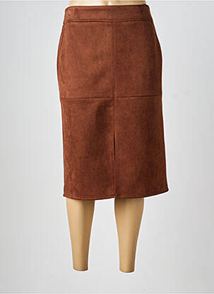 Jupe mi-longue stretch marron BETTY BARCLAY femme