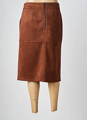 Jupe mi-longue stretch marron BETTY BARCLAY femme