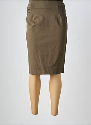 Jupe mi-longue stretch vert TINTA STYLE femme