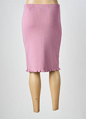 Jupe mi-longue taille normale rose LA FEE MARABOUTEE femme