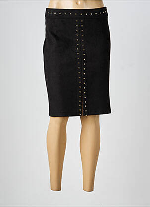 Jupe courte fermeture zippée au dos noir FRANK LYMAN femme