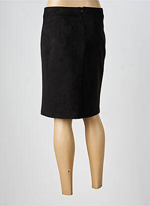 Jupe courte fermeture zippée au dos noir FRANK LYMAN femme