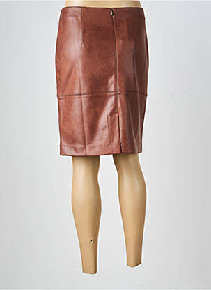 Jupe mi-longue stretch marron EVA KAYAN femme