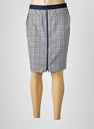 Jupe mi-longue stretch bleu MARC CAIN femme