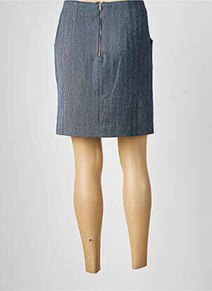 Jupe courte coupe droite bleu EVA KAYAN femme