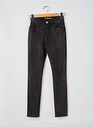 Jeans coupe slim stretch taille normale noir FRANK LYMAN femme