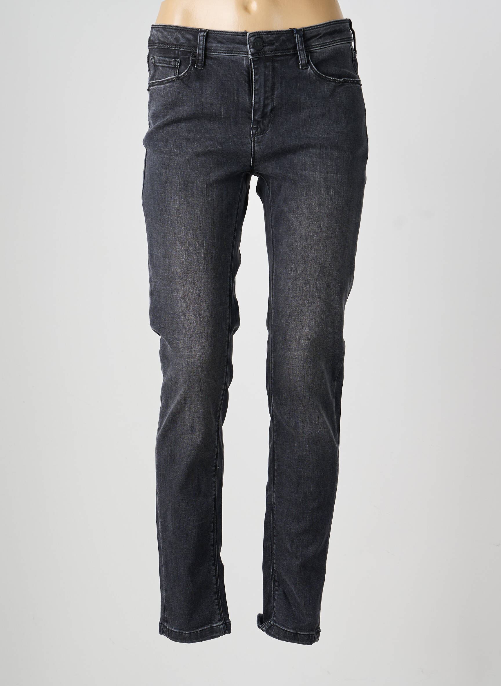 Jeans coupe slim stretch taille normale noir PREMIUM femme