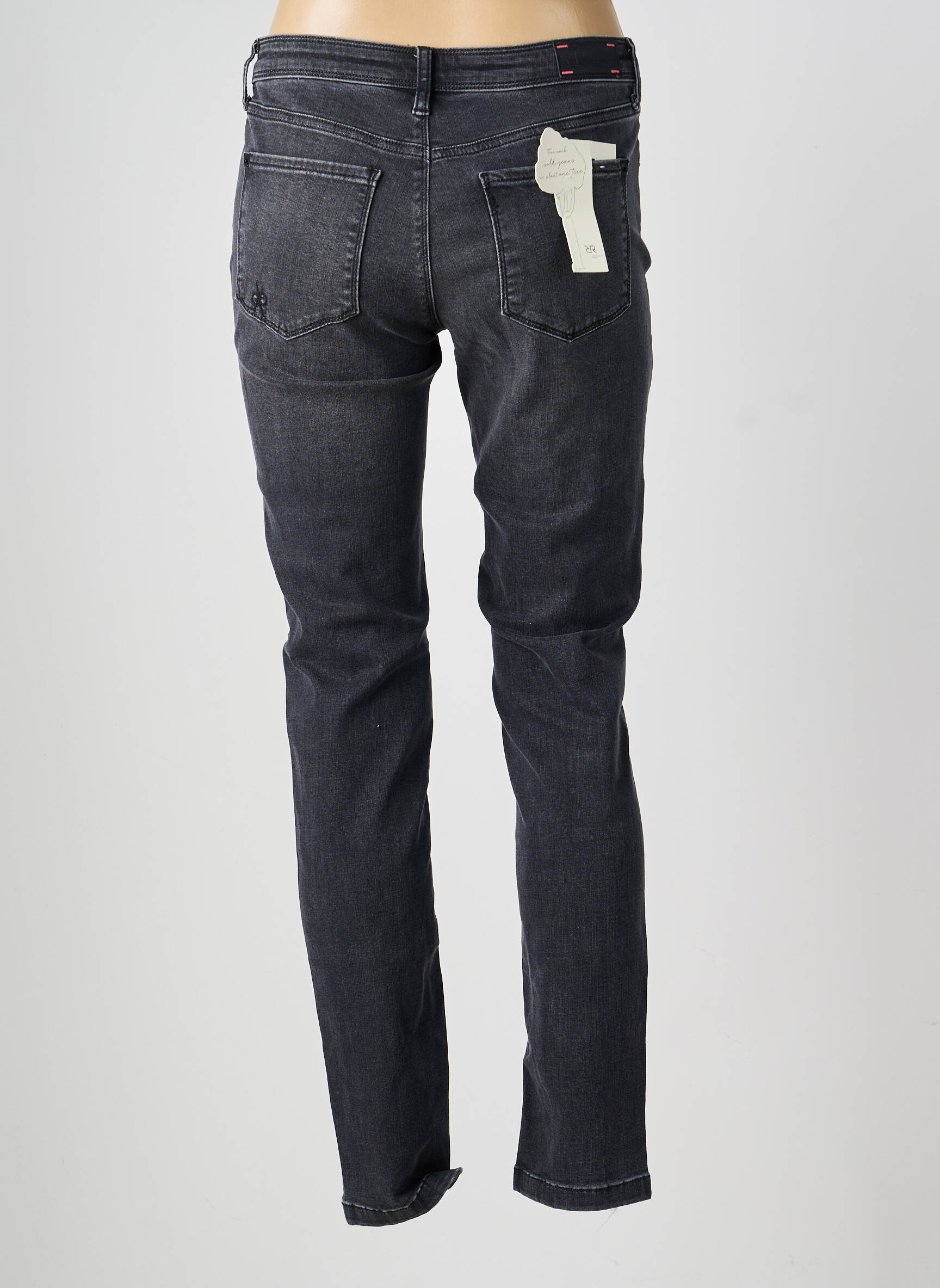 Jeans coupe slim stretch taille normale noir PREMIUM femme