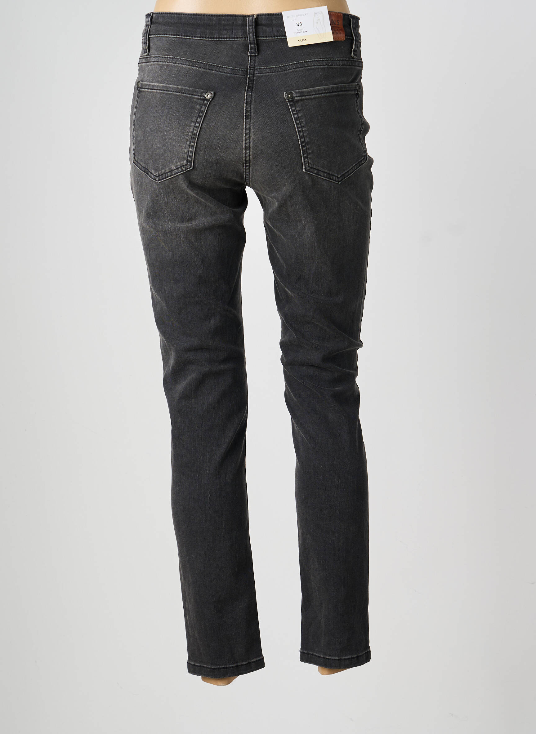 Jeans coupe slim stretch taille normale noir BETTY BARCLAY femme