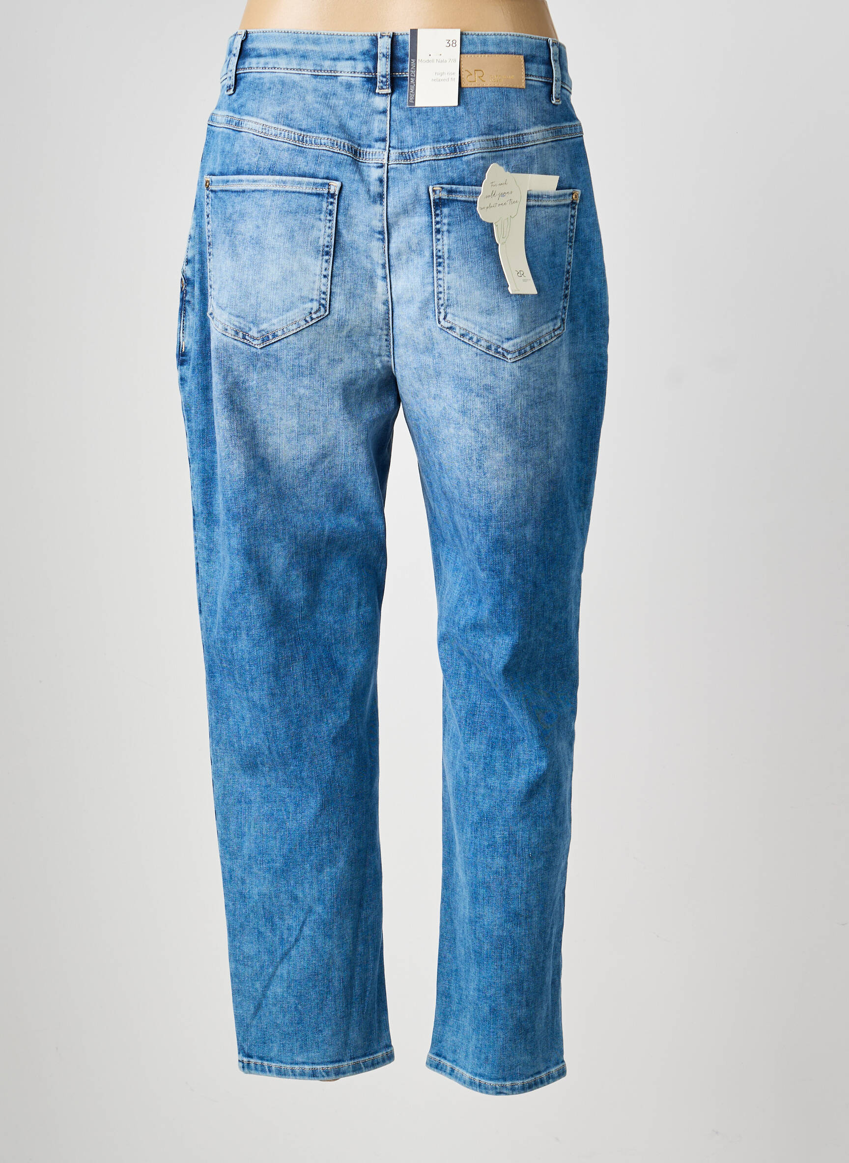 Jeans coupe slim stretch taille normale bleu RAFFAELLO ROSSI femme