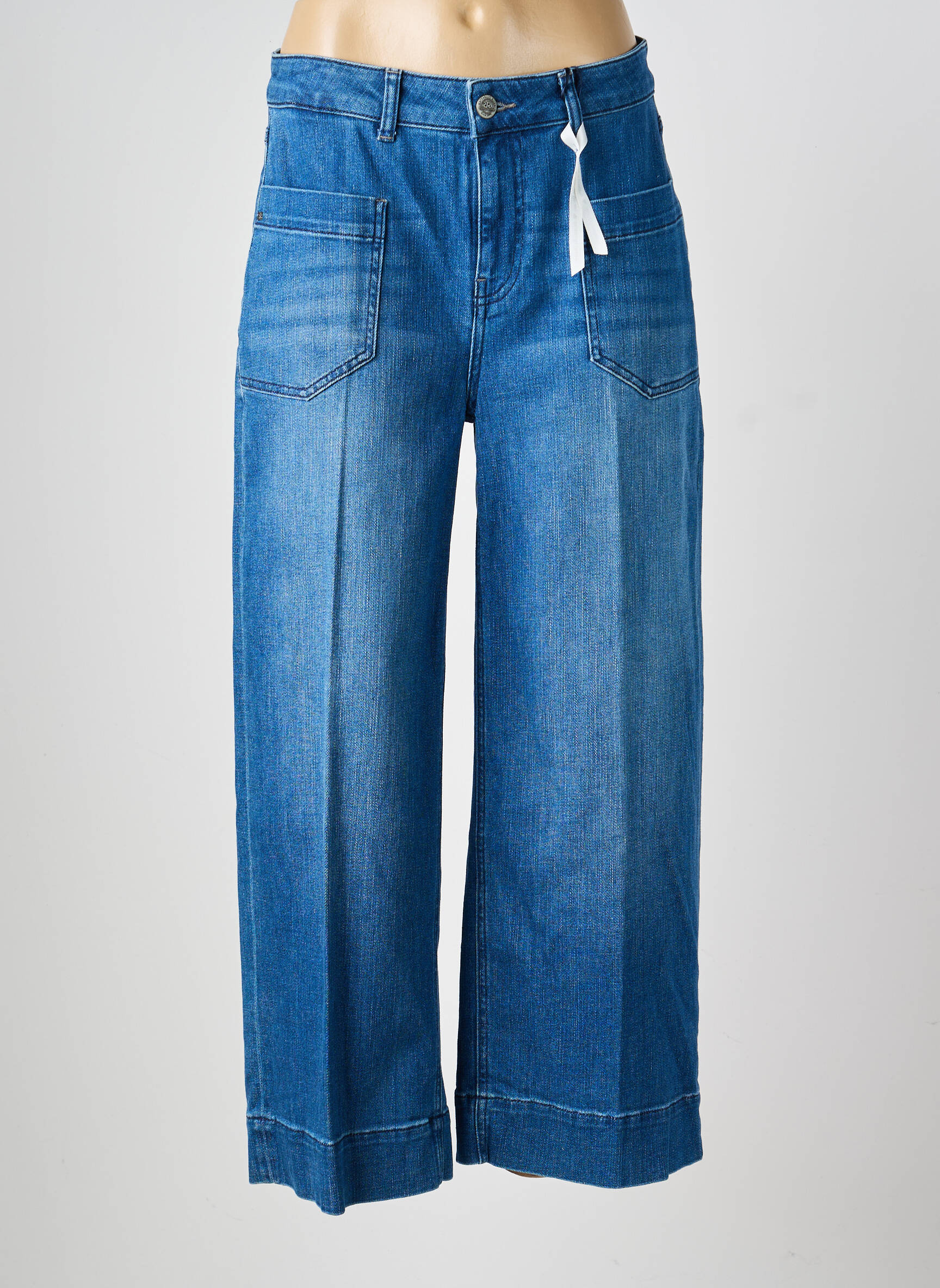 Jeans coupe large stretch taille normale bleu RAFFAELLO ROSSI femme