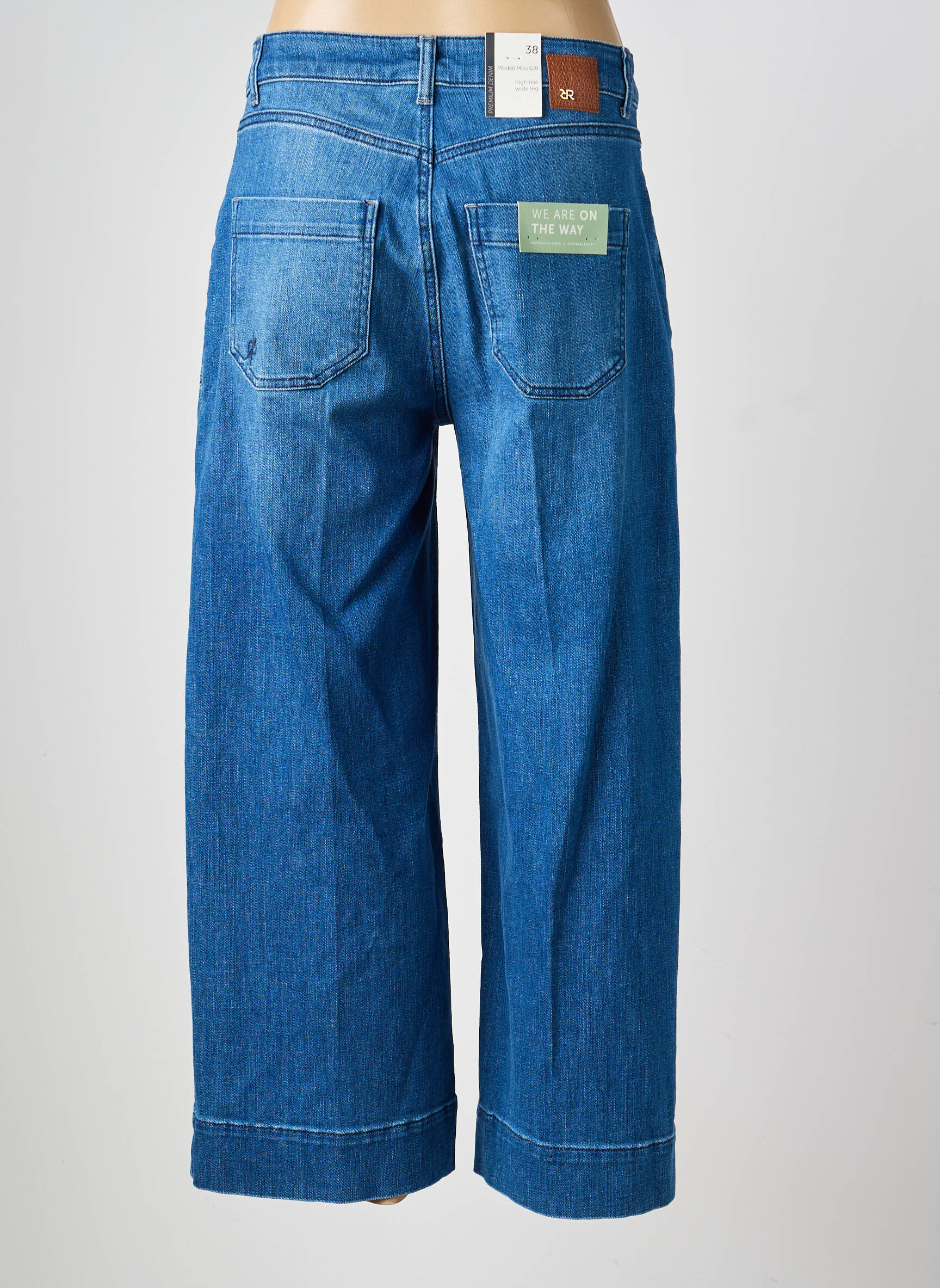 Jeans coupe large stretch taille normale bleu RAFFAELLO ROSSI femme