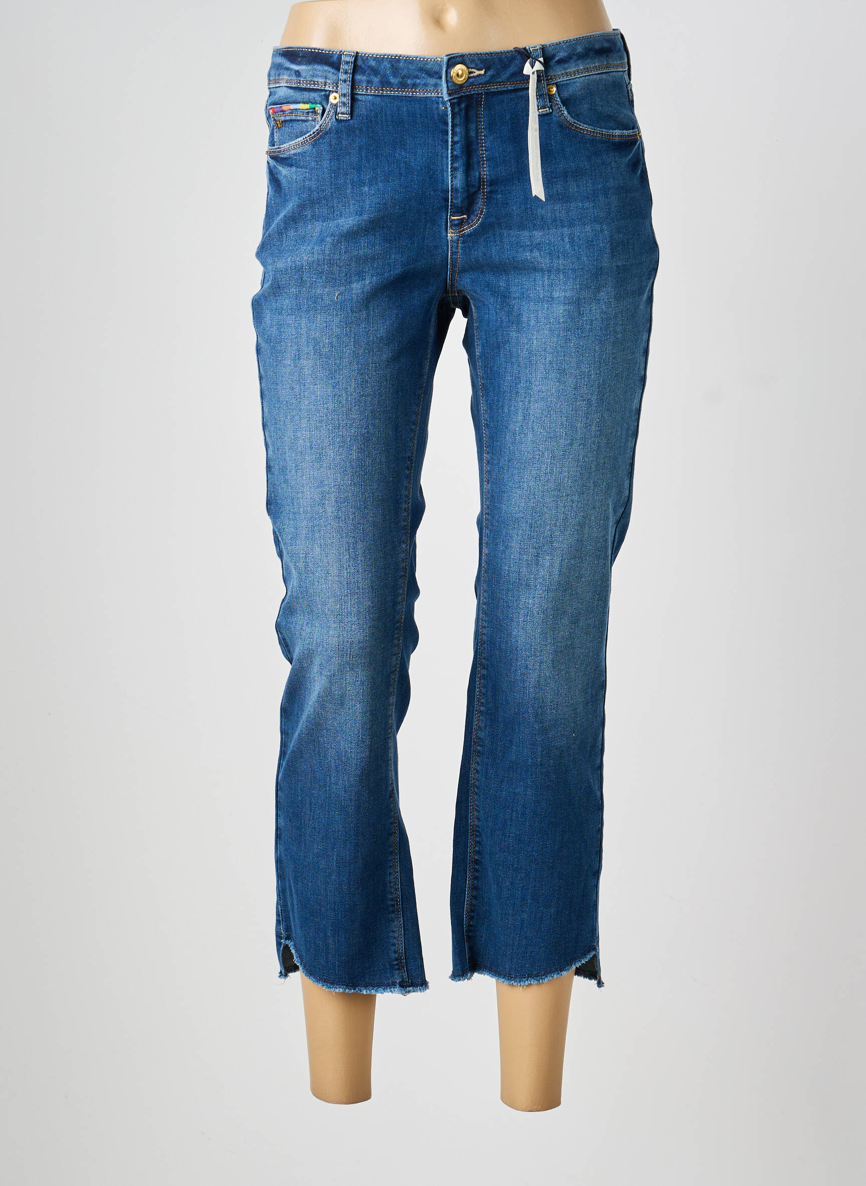 Jeans coupe slim stretch taille normale bleu RAFFAELLO ROSSI femme