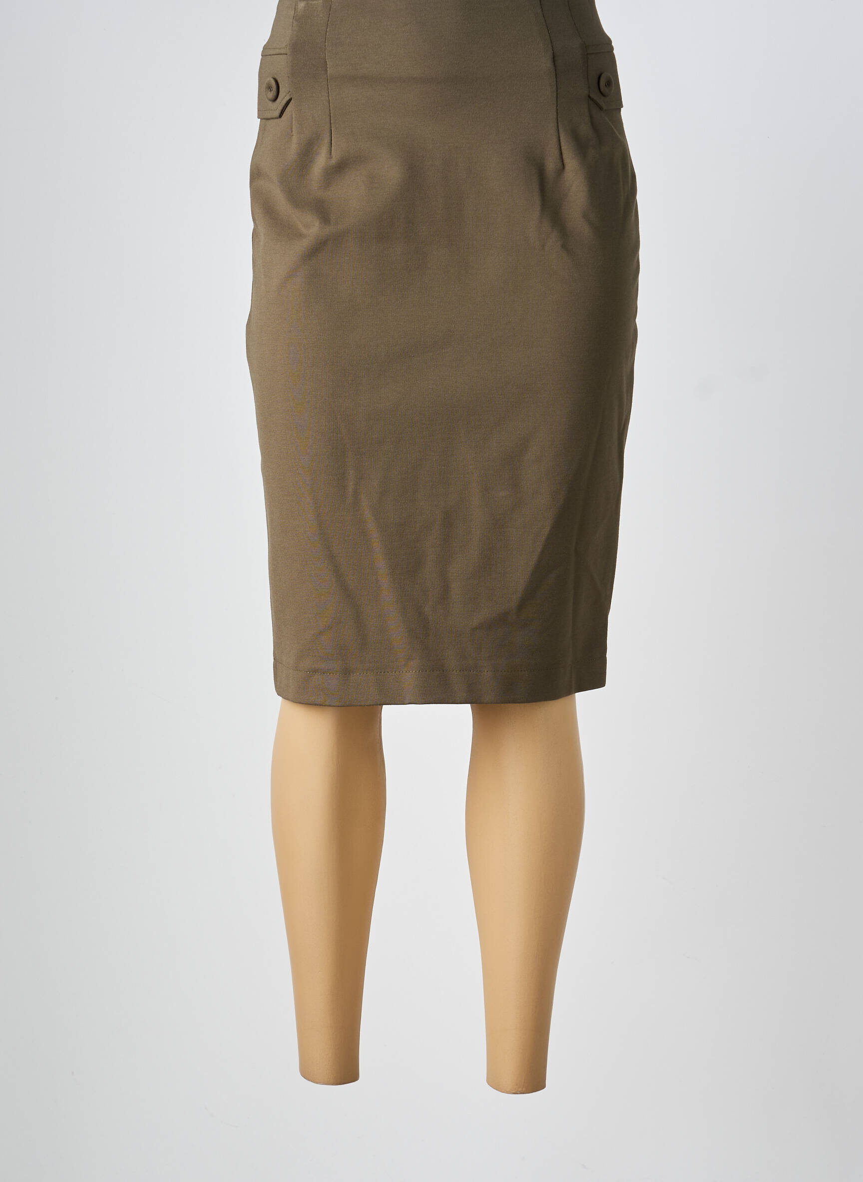 Jupe mi-longue stretch vert TINTA STYLE femme