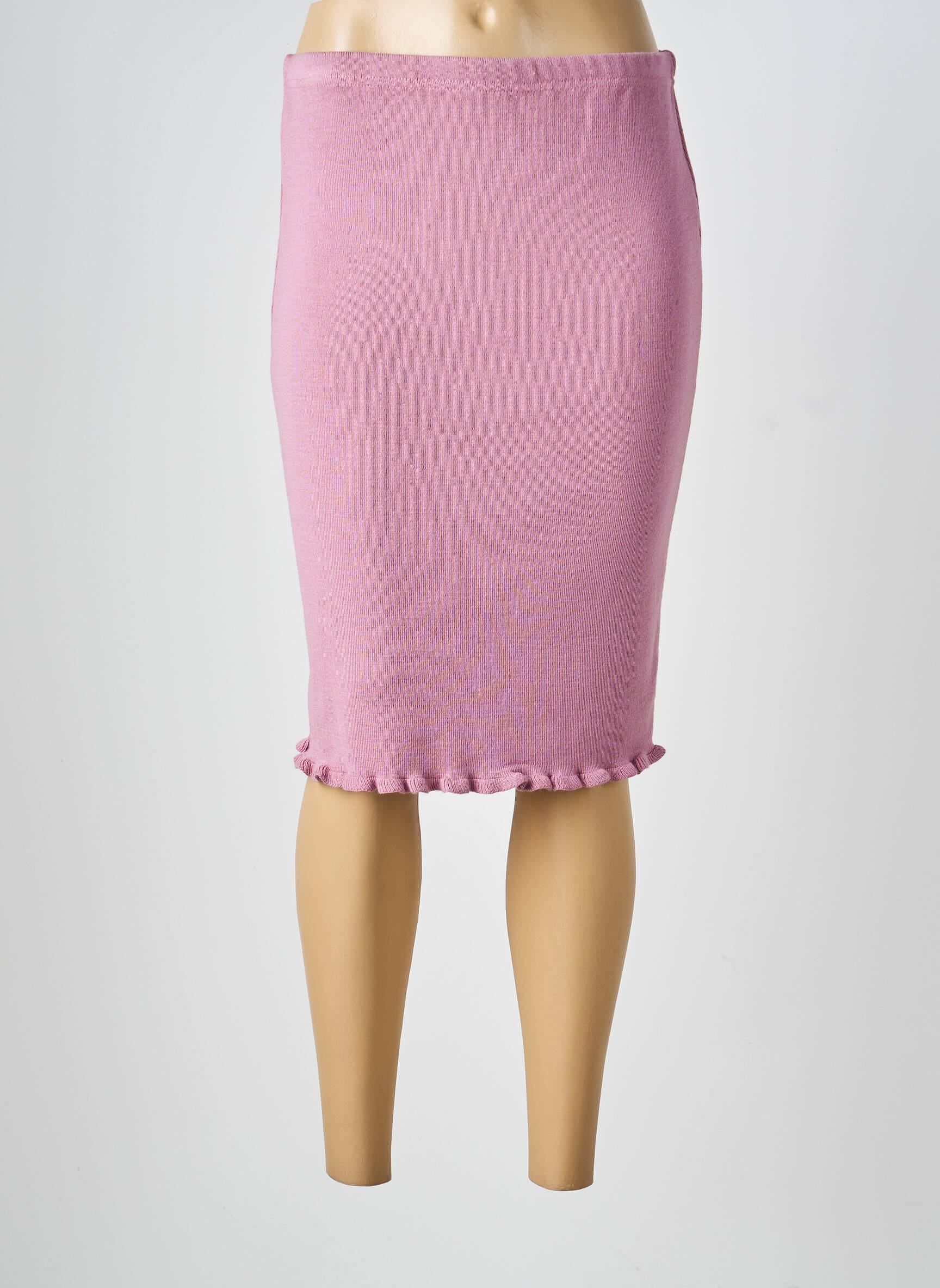 Jupe mi-longue taille normale rose LA FEE MARABOUTEE femme