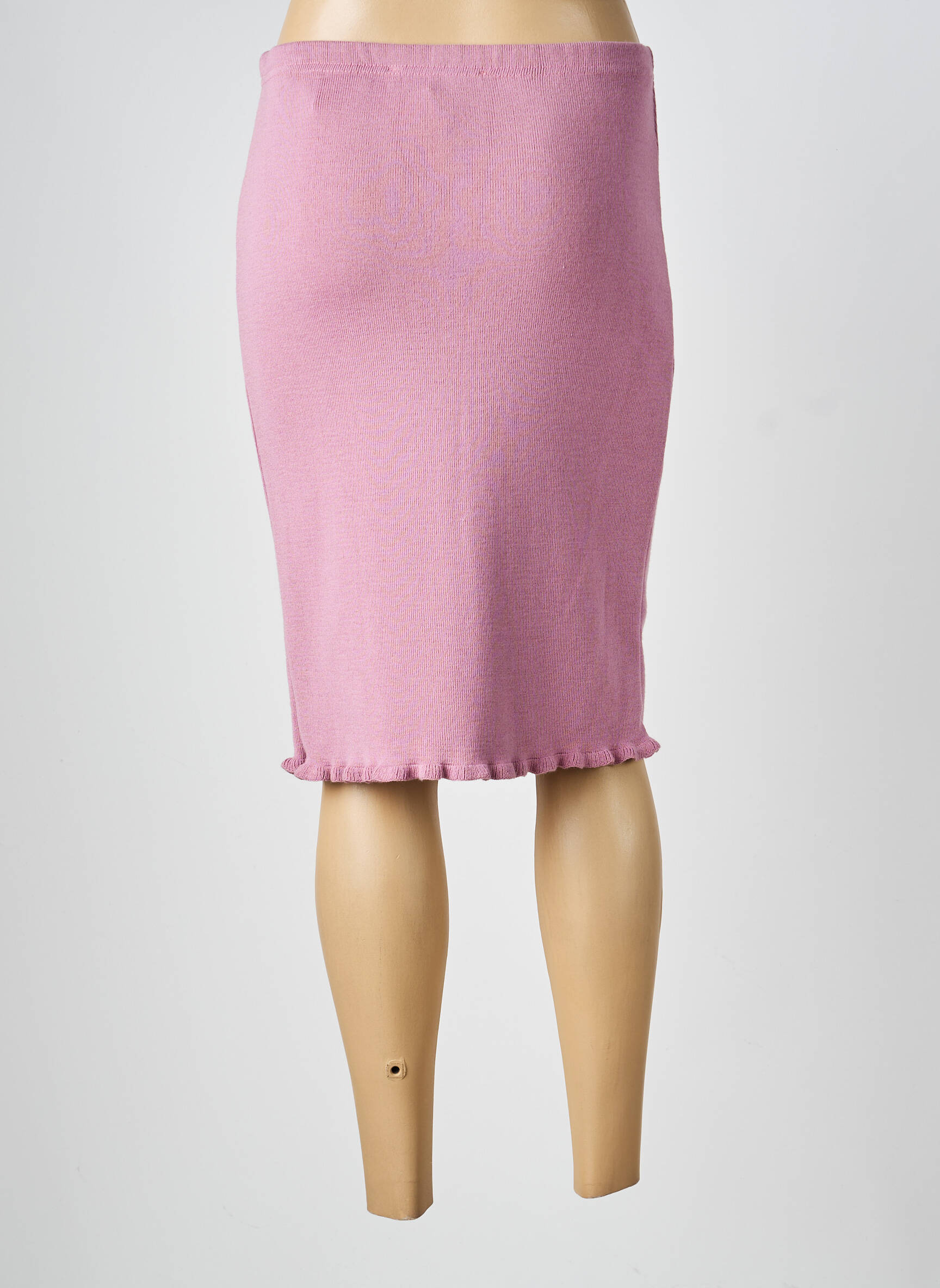 Jupe mi-longue taille normale rose LA FEE MARABOUTEE femme