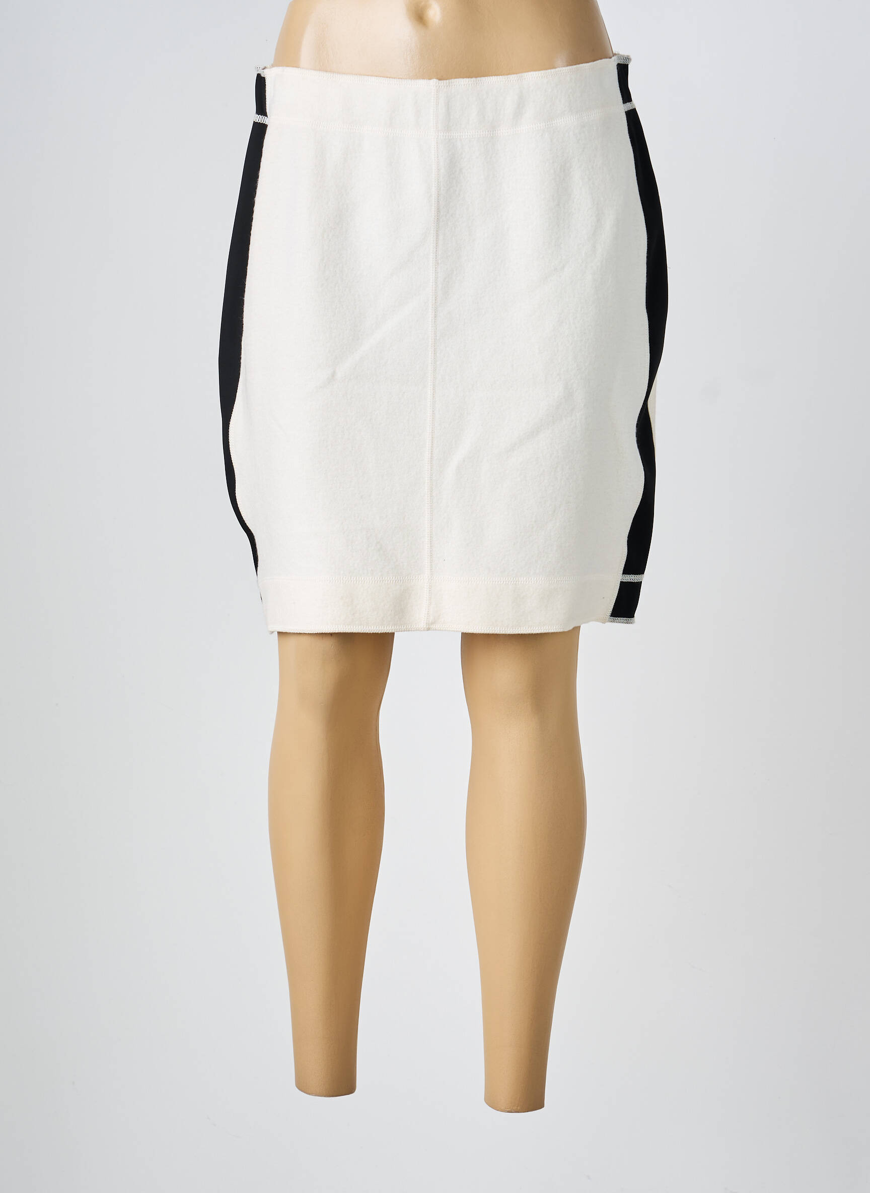 Jupe mi-longue coupe droite beige MARC CAIN femme