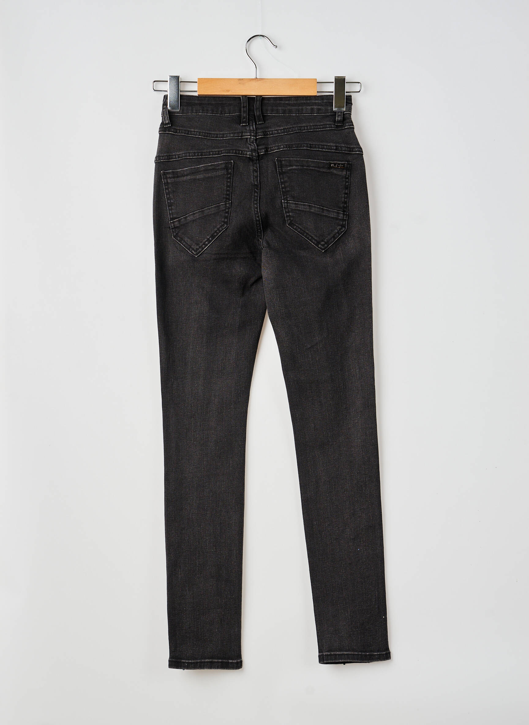 Jeans coupe slim stretch taille normale noir FRANK LYMAN femme