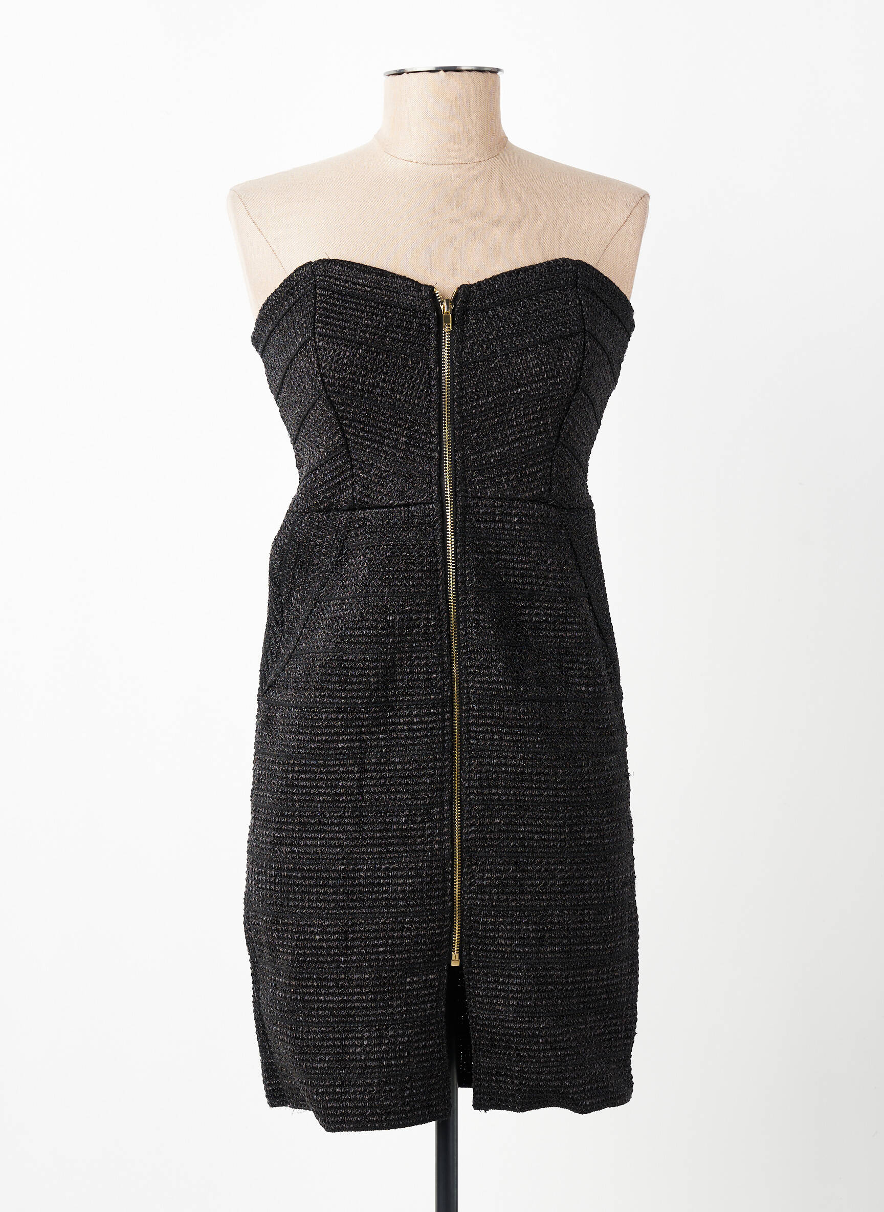 Robe courte sans manche sans manche noir DAPHNEA femme