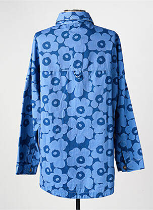 Chemisier imprimé fleurs manches longues bleu EMI-JO femme