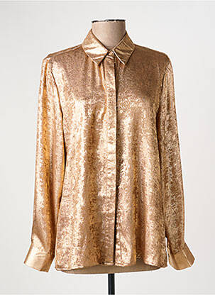 Chemisier coupe fluide manches longues or GOLDEN LIVE femme
