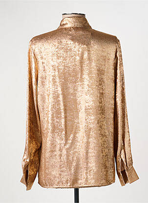 Chemisier coupe fluide manches longues or GOLDEN LIVE femme