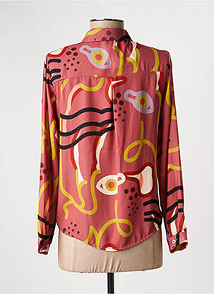 Chemisier tissage crêpe manches longues rose GARCONNE femme