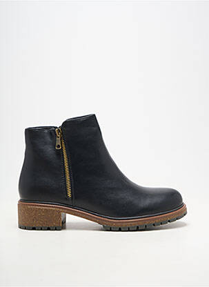 Bottines/boots matière lisse talon de 4 à 6cm noir IDEAL SHOES femme