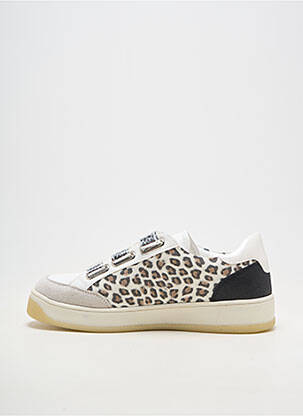 Baskets matière lisse talon plat jusqu'à 3cm blanc FINDLAY femme