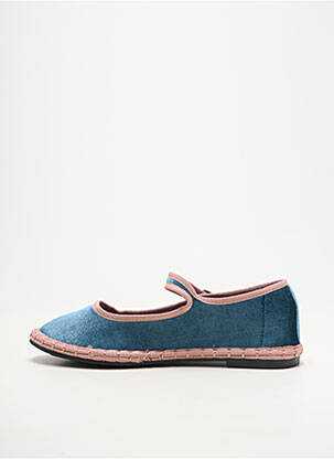 Ballerines bout rond talon plat jusqu'à 3cm bleu BELLUCCI femme